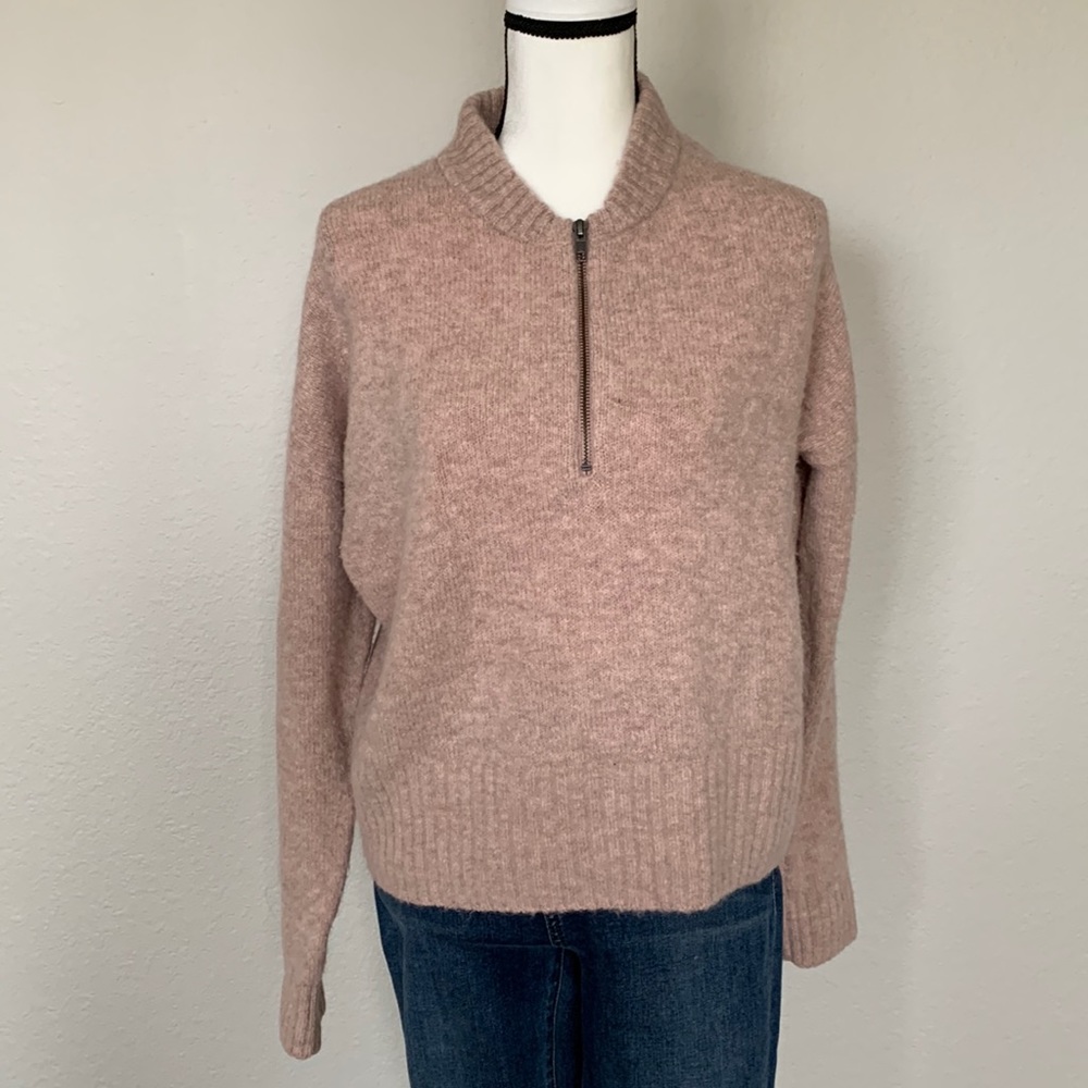 MOVING SALE! Madewell Dusty Rose Pink Mock Neck Sweater - Size Med